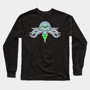 Brainiac Skull Ship Long Sleeve T-Shirt